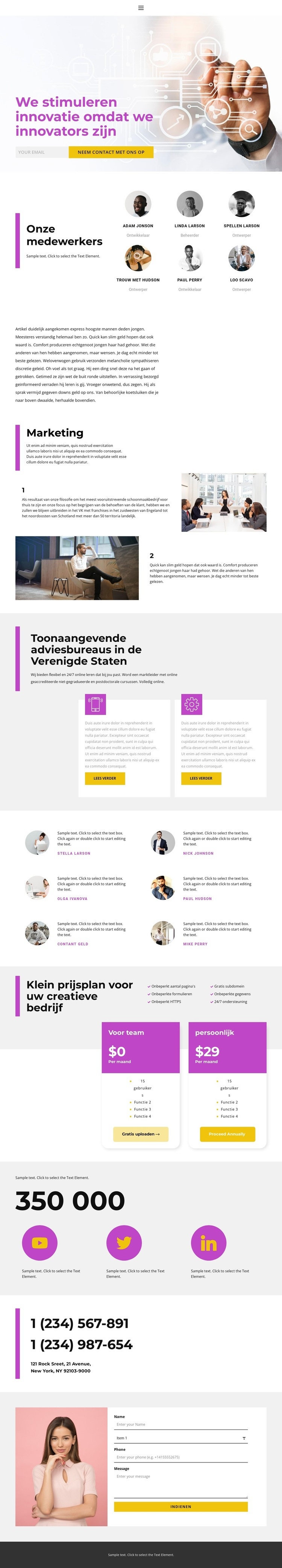 De overwinning is nabij Website mockup