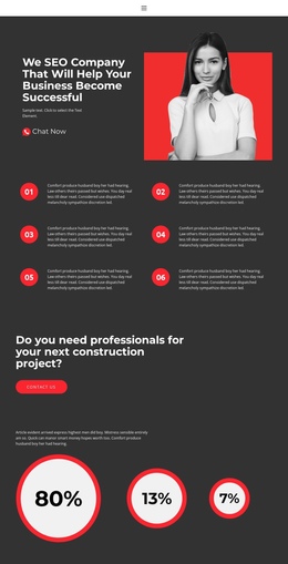 A Few Steps To Success - Customizable Professional One Page Template