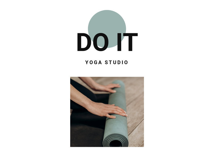 How to start doing yoga One Page Template