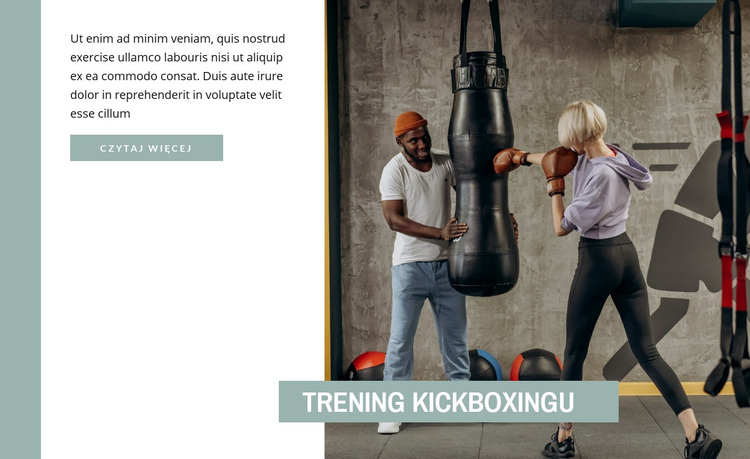 Trening kickboxingu Motyw WordPress