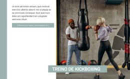 Web Design Gratuito Para Treinamento De Kickboxing