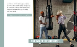 Treinamento De Kickboxing - Maquete De Site Profissional