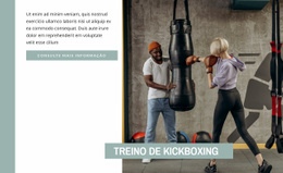 Treinamento De Kickboxing - Página De Destino Multifuncional