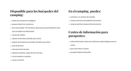 Listas En Dos Columnas - Plantilla De Sitio Web Profesional