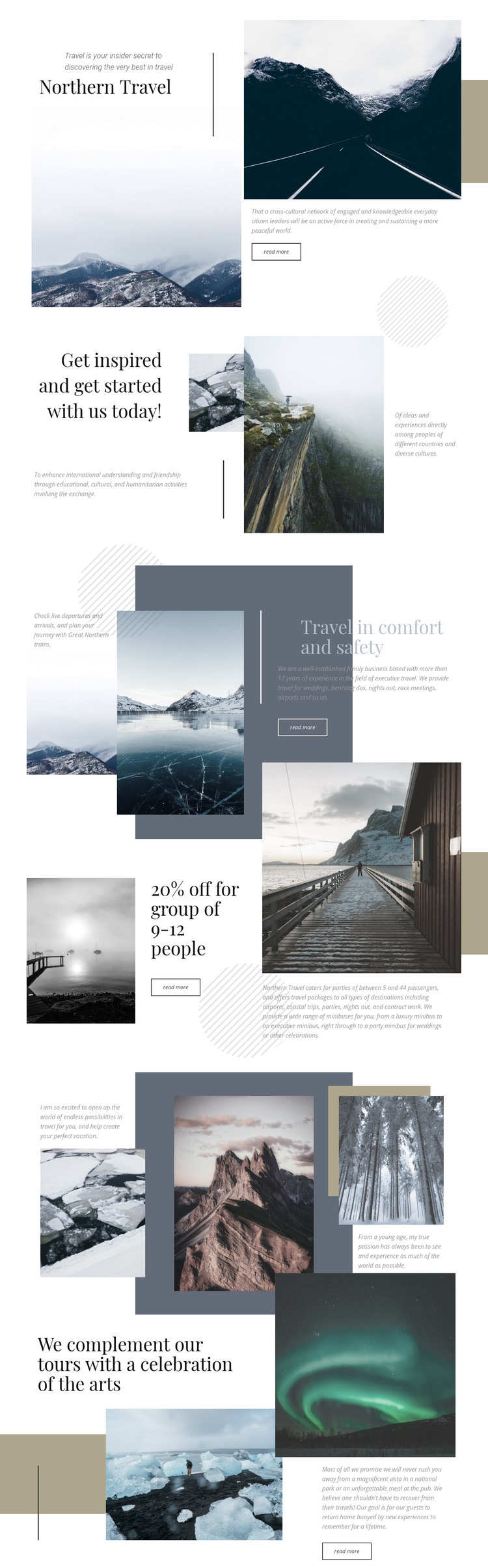 Northern Travel Homepage Design