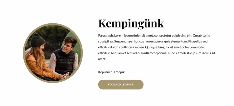 A kempingünk WordPress Téma