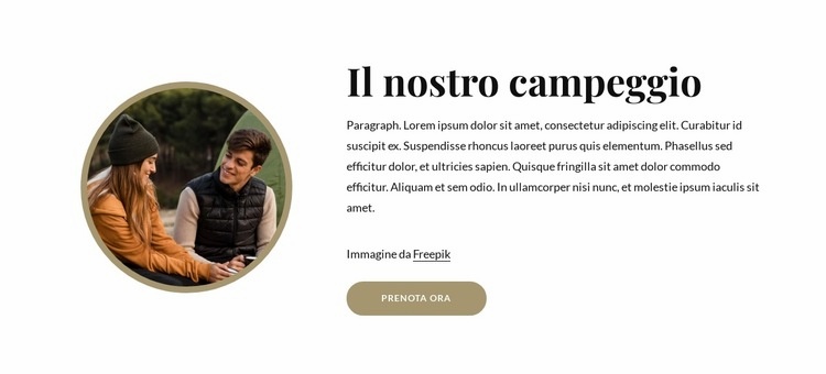 Il nostro campeggio Modelli di Website Builder