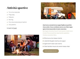 Attività Sportive Nel Campo: Modello Di Sito Web Per Dispositivi Mobili