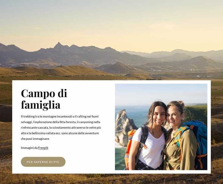 Attività sportive Pagina di destinazione