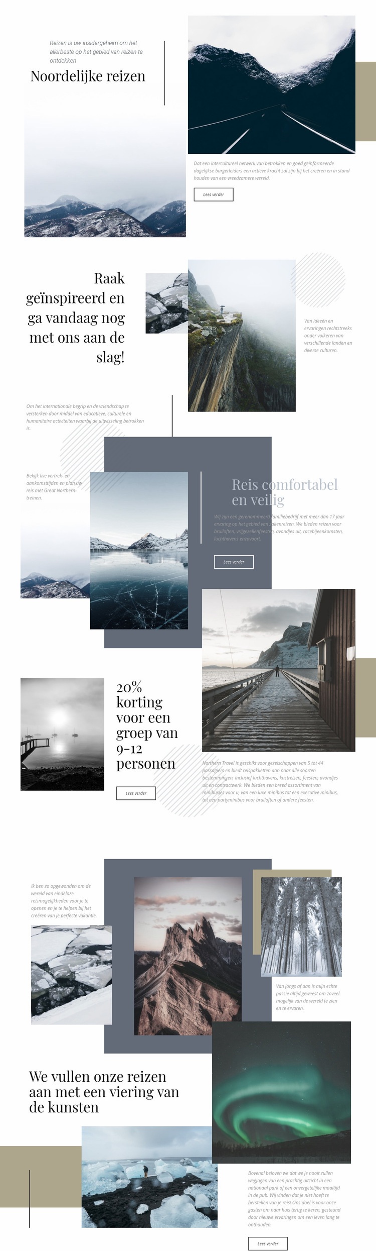 Noordelijke reizen Html Website Builder