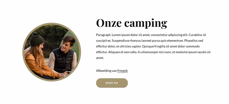 Onze camping Joomla-sjabloon