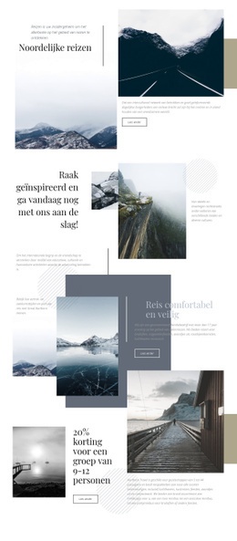 Responsieve Websjabloon Voor Noordelijke Reizen