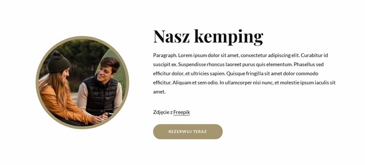 Nasz kemping Kreator witryn internetowych HTML