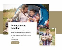 Design De Site Pronto Para Uso Para Acampamento Familiar