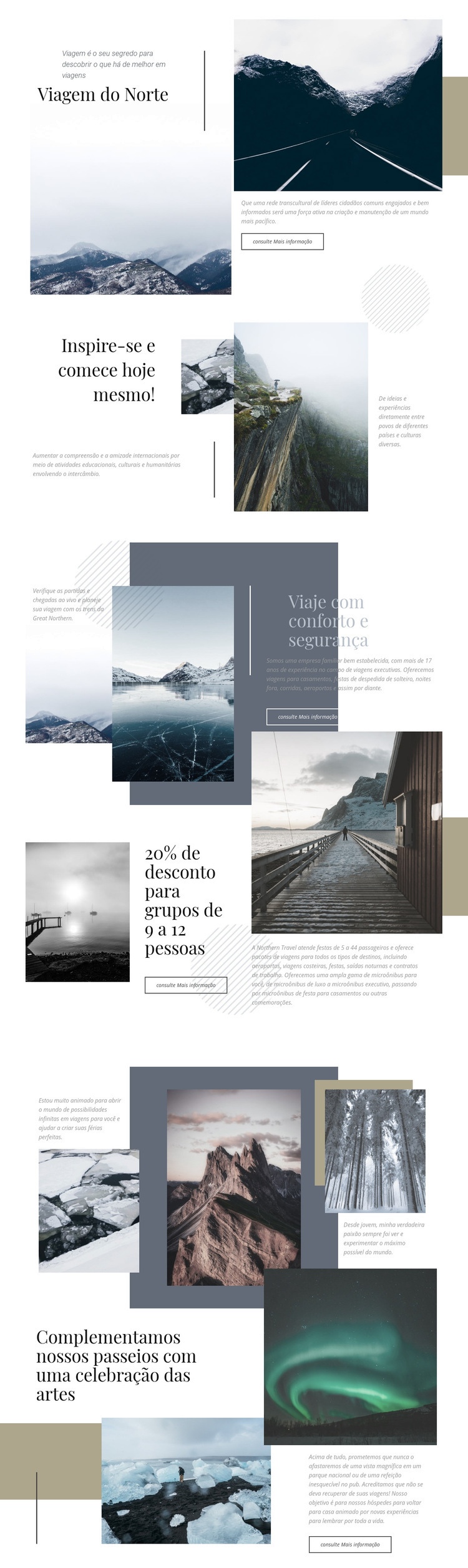 Viagem do Norte Design do site