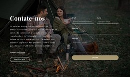 Contacte-Nos Bloco Com Fundo De Imagem - Modelo De Página Da Web HTML