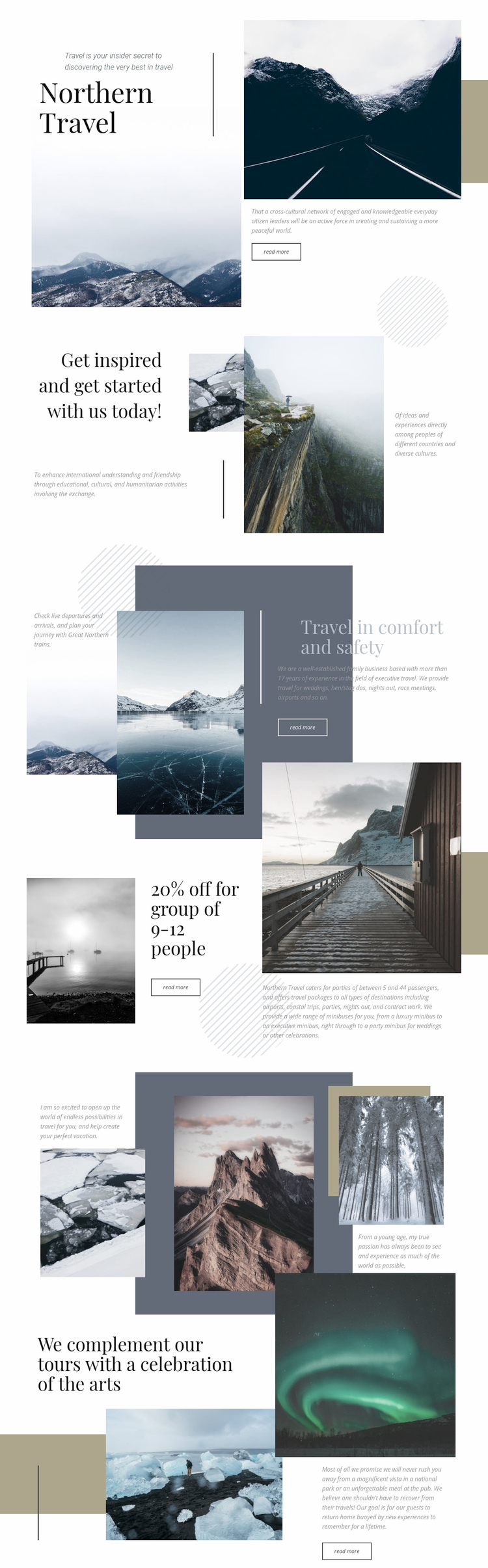 Northern Travel Squarespace Template Alternative