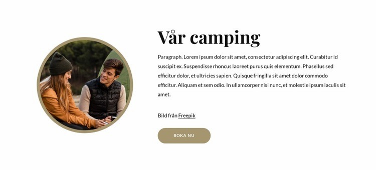 Vår camping Hemsidedesign