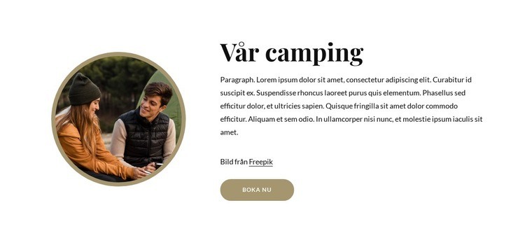 Vår camping HTML-mall