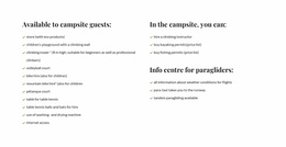 Lists In Two Columns - Professional Landing Page
