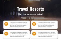 CSS Layout For Travel Resorts