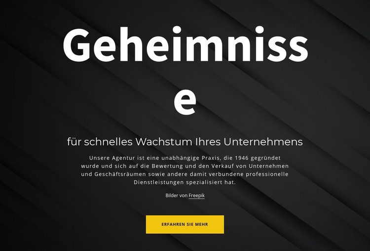 Geheimnisse des Wachstums Ihres Unternehmens CSS-Vorlage