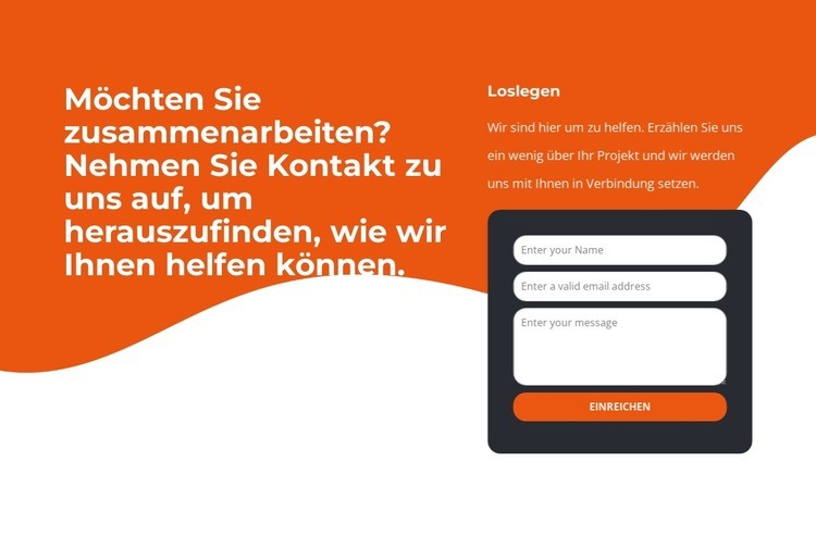 Kontaktieren Sie uns, um herauszufinden, wie wir Ihnen helfen können HTML Website Builder