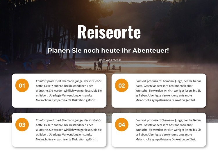 Reiseorte Website Builder-Vorlagen