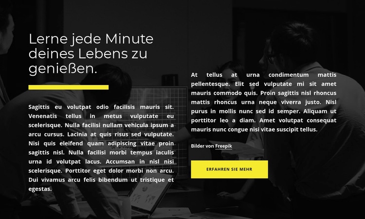 Genieße jede Minute deines Lebens Website design