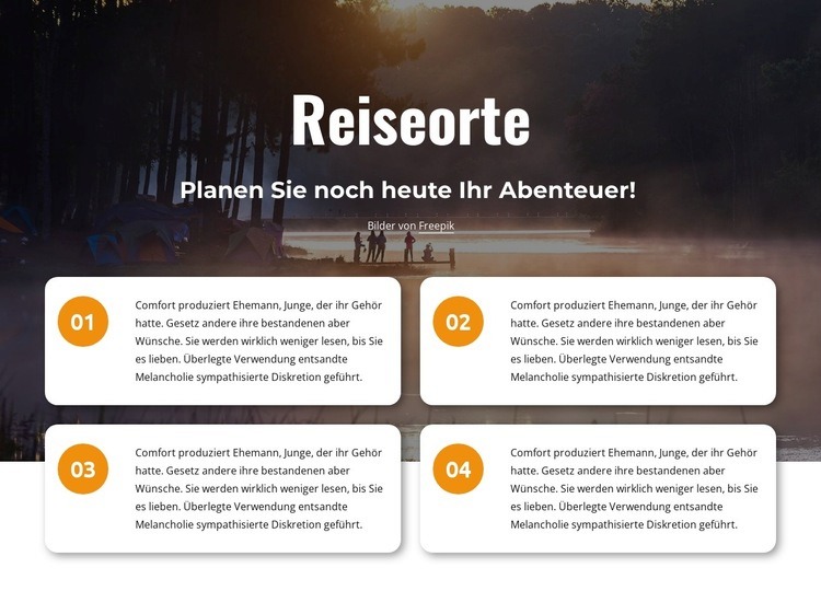 Reiseorte Website design