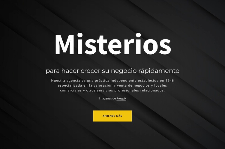 Secretos para hacer crecer su negocio Plantillas de creación de sitios web