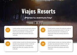 Resorts De Viaje: Página De Destino Moderna