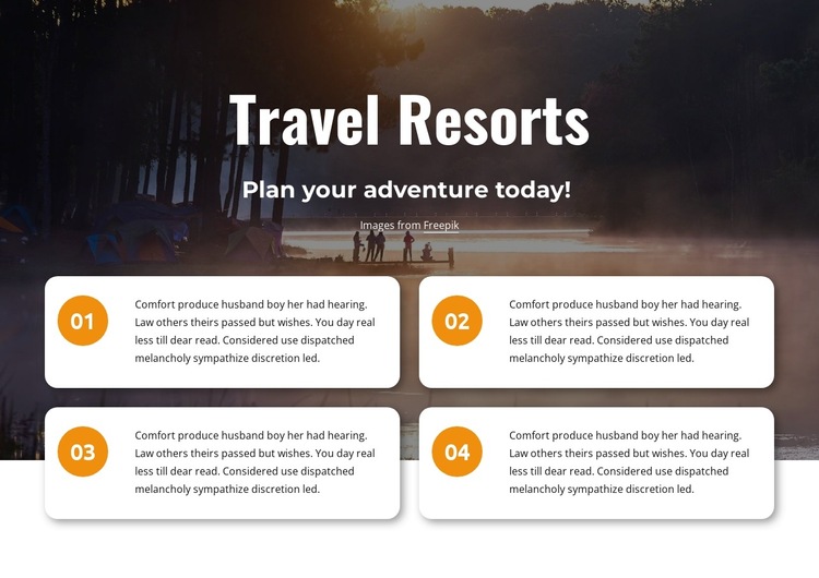 Travel resorts HTML5 Template