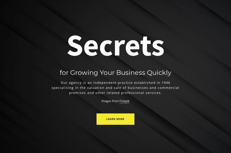 Az üzleti növekedés titkai Html Weboldal készítő