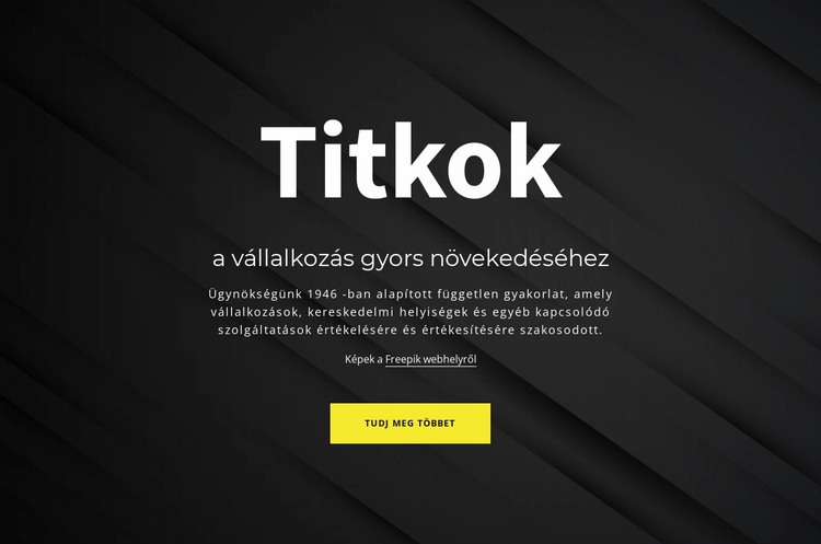 Az üzleti növekedés titkai Sablon