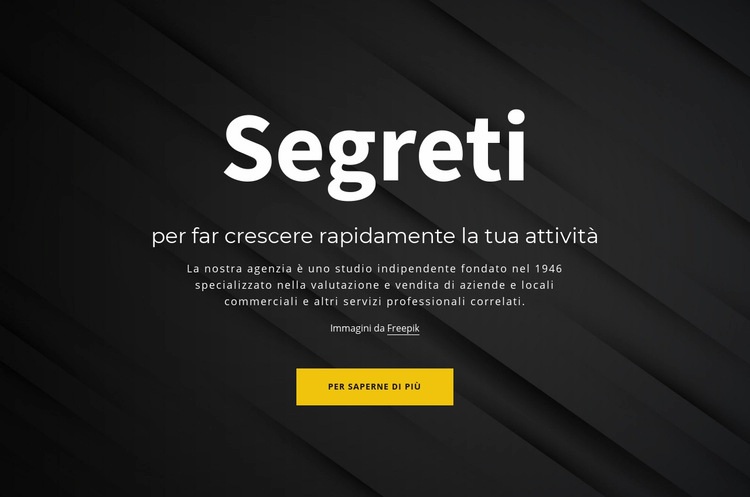 Segreti per far crescere la tua attività Costruttore di siti web HTML