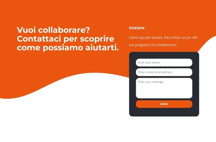 Contattaci per scoprire come possiamo aiutarti Mockup del sito web