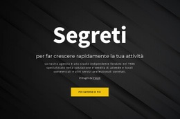 Segreti Per Far Crescere La Tua Attività - Modello HTML5 A Pagina Singola