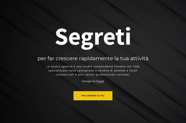 Segreti per far crescere la tua attività Modello HTML5