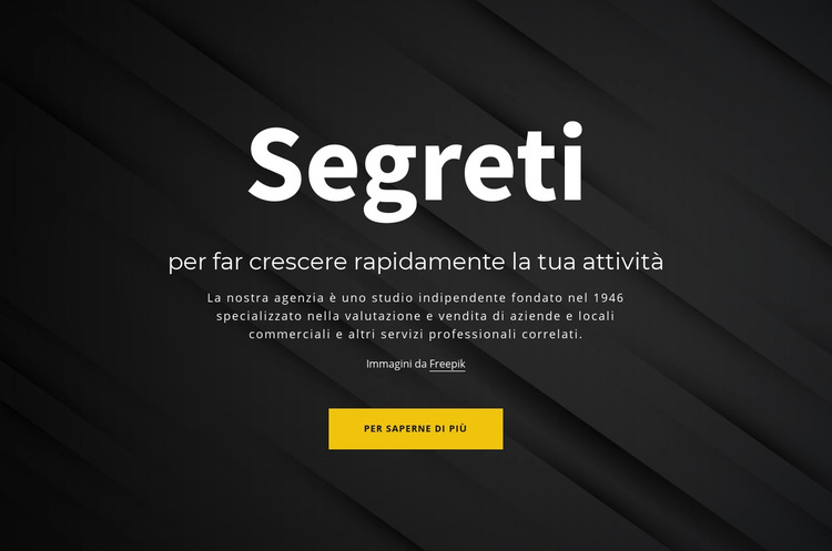 Segreti per far crescere la tua attività Modello di sito Web