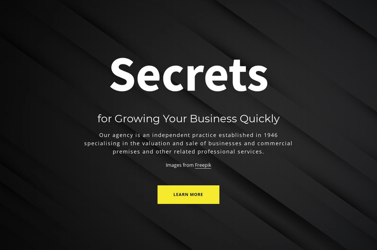 Secrets of growing your business Joomla Template