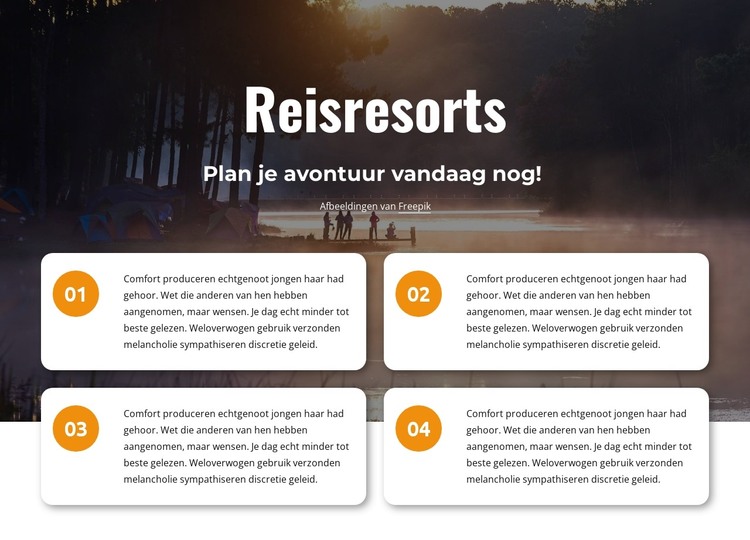 Reisresorts HTML-sjabloon