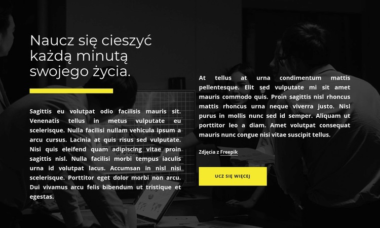 Ciesz się każdą minutą swojego życia Kreator witryn internetowych HTML