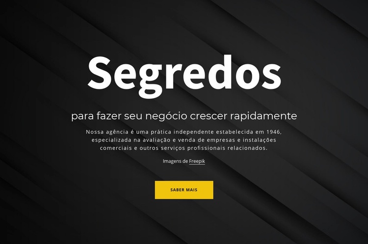 Segredos para expandir seus negócios Construtor de sites HTML