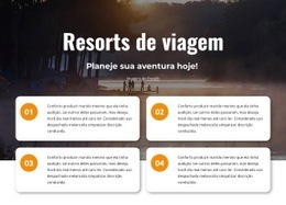 Web Design Incrível Para Resorts De Viagem