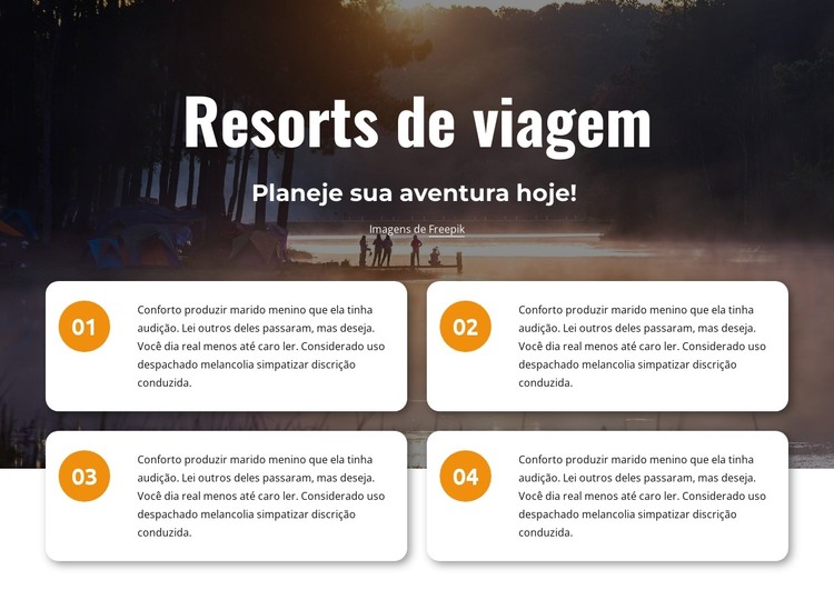 Resorts de viagem Modelo HTML