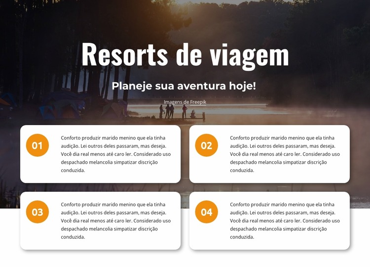 Resorts de viagem Template Joomla