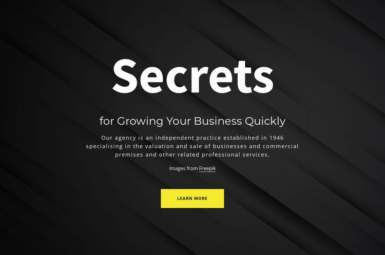 Secrets of growing your business Squarespace Template Alternative