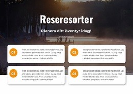 Resorter - HTML-Webbplatslayout