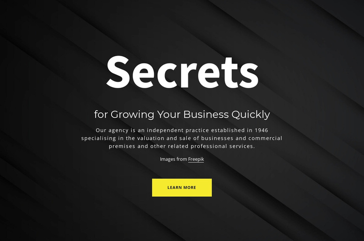 Secrets of growing your business Template